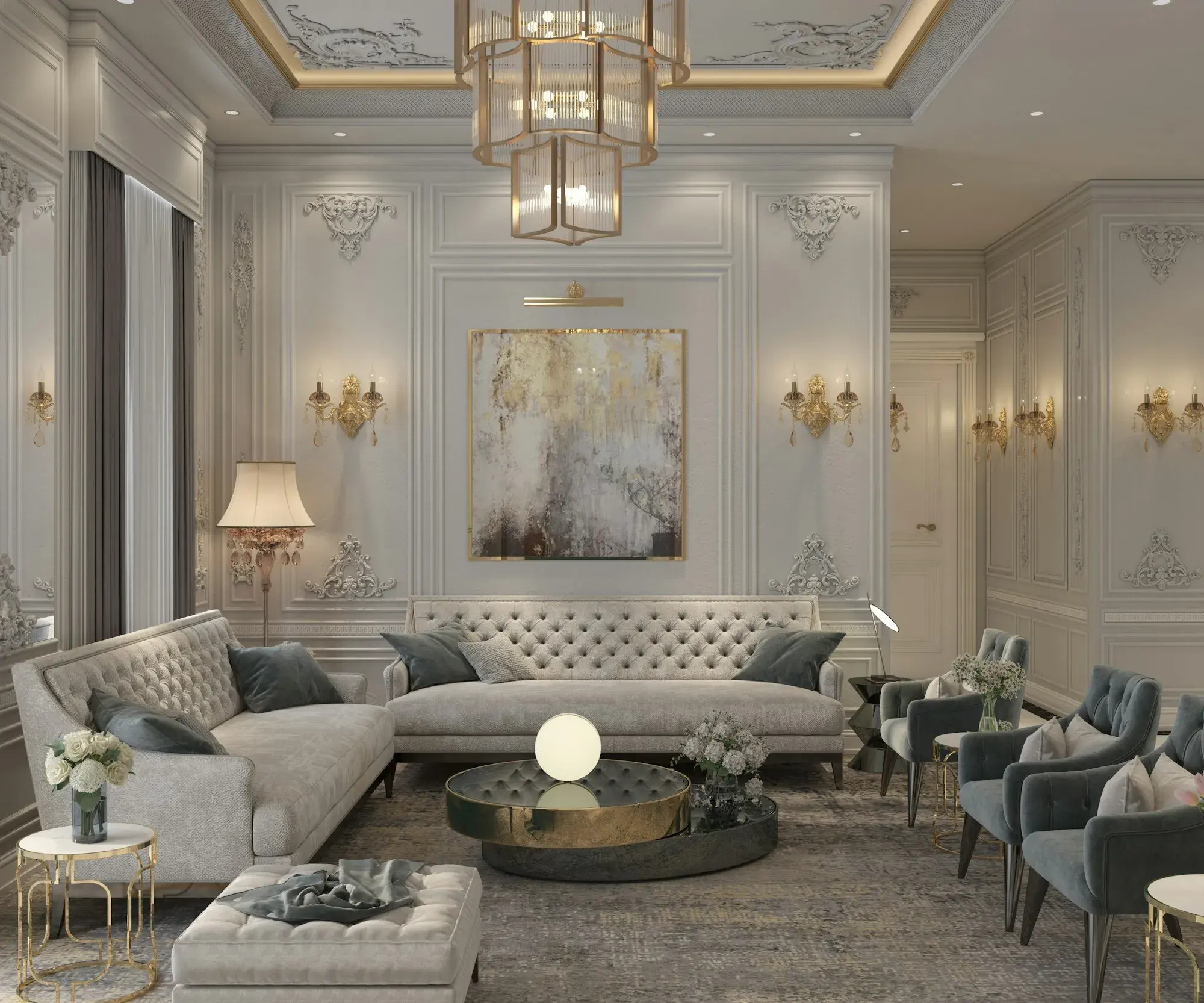 Calacatta Marble & Fluted Oak